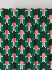 Orla Kiely Jade Green Florida Made to Measure 100% Cotton Curtains - Image 5 of 9