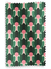 Orla Kiely Jade Green Florida Made to Measure 100% Cotton Curtains - Image 9 of 9