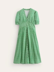 Boden Green Elsa Crinkle Midi Tea Dress - Image 5 of 5