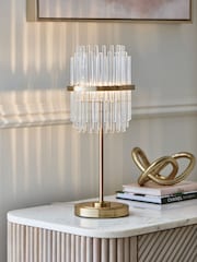 Lipsy Brass Glass Table Lamp - Image 1 of 4