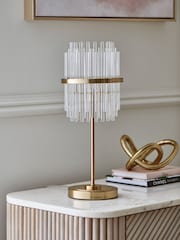 Lipsy Brass Glass Table Lamp - Image 2 of 4