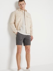 River Island Grey Skinny Fit Chino Shorts 2 Pack - Image 1 of 3