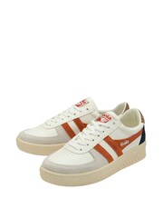 Gola White Mens Grandslam Trident PU Lace-Up Trainers - Image 2 of 4