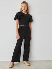 Baker by Ted Baker Organza Bow Detail Black Jumpsuit - Image 1 of 9