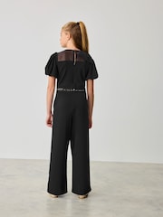 Baker by Ted Baker Organza Bow Detail Black Jumpsuit - Image 2 of 9