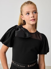 Baker by Ted Baker Organza Bow Detail Black Jumpsuit - Image 3 of 9