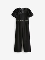 Baker by Ted Baker Organza Bow Detail Black Jumpsuit - Image 6 of 9