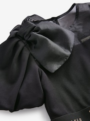 Baker by Ted Baker Organza Bow Detail Black Jumpsuit - Image 8 of 9