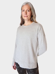 Sweaty Betty Light Grey Marl After Class Longline Sweatshirt - Image 1 of 7