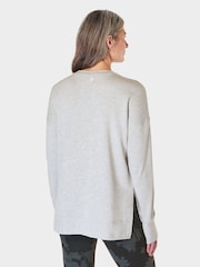 Sweaty Betty Light Grey Marl After Class Longline Sweatshirt - Image 2 of 7