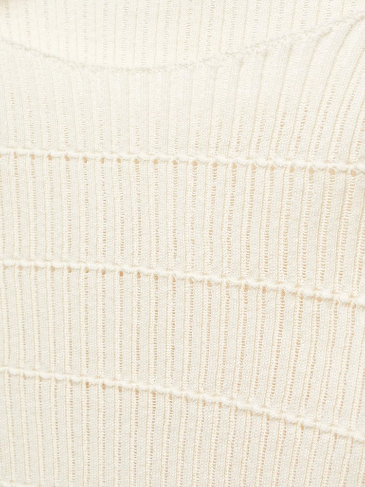 Mango Cream Openwork Knit Sweater - Image 6 of 6 Mango Cream Openwork Knit Sweater - Image 6 of 6