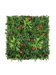 Premier Decorations Ltd Green/red 100x100cm Camellia with Flower Dracaena Fern Ivy Garden Living Wall - Image 2 of 4
