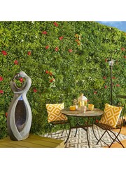 Premier Decorations Ltd Green/red 100x100cm Camellia with Flower Dracaena Fern Ivy Garden Living Wall - Image 5 of 7