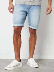 Threadbare Blue Turn Up Denim Shorts - Image 1 of 4