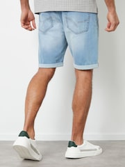 Threadbare Blue Turn Up Denim Shorts - Image 2 of 4
