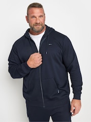 BadRhino Big & Tall Blue Essential Zip-Up Hoodie - Image 1 of 4