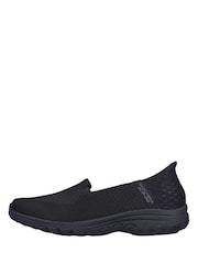 Skechers Black Womens Reggae Fest 2.0 Slip In Shoes - Image 2 of 5
