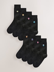 Monsters Fun Embroidered Socks 8 Pack - Image 2 of 11