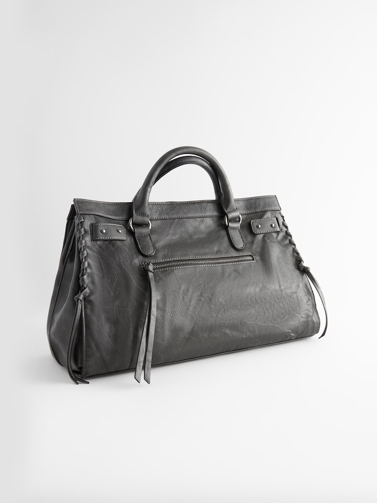 Grey Washed Grab Bag - Image 1 of 5