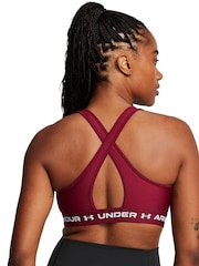 Under Armour Red Crossback Mid Support Bra - Image 10 of 13