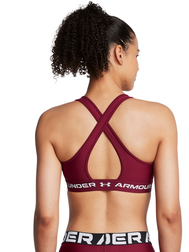 Under Armour Red Crossback Mid Support Bra - Image 2 of 13