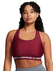 Under Armour Red Crossback Mid Support Bra - Image 8 of 13
