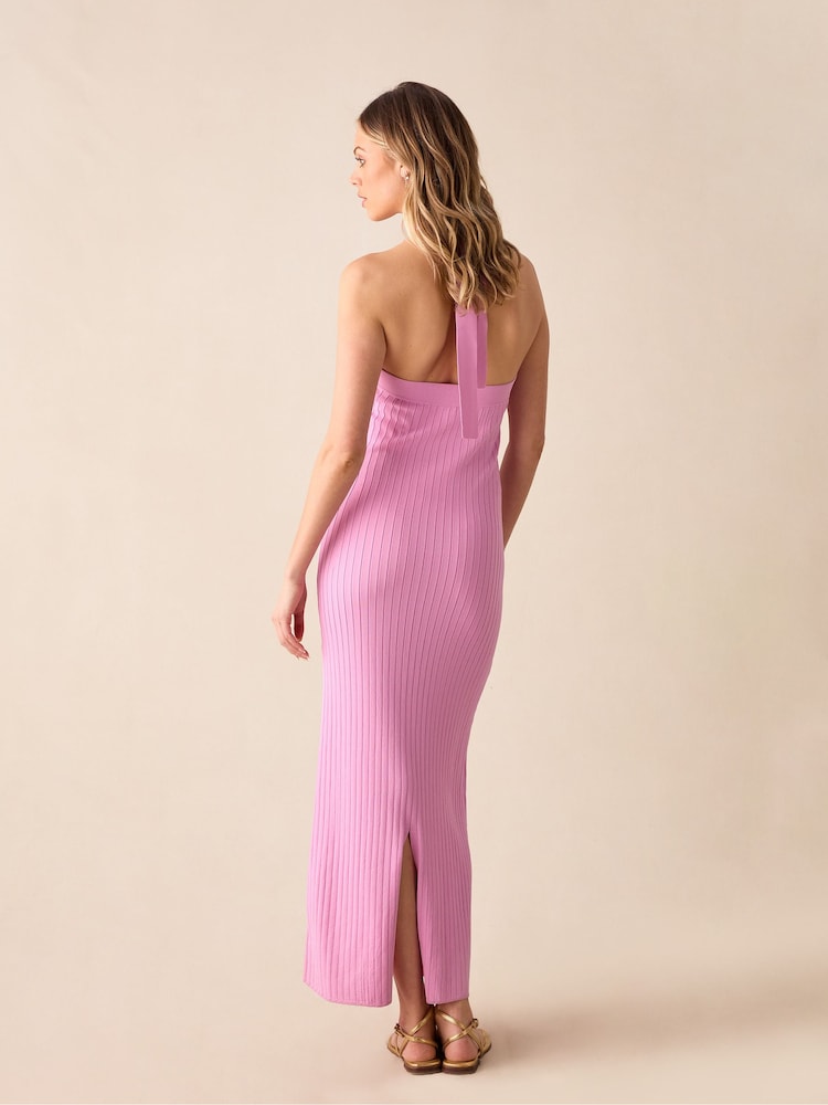 Ro&Zo Ribbed Knit Halter Dress - Image 2 of 8