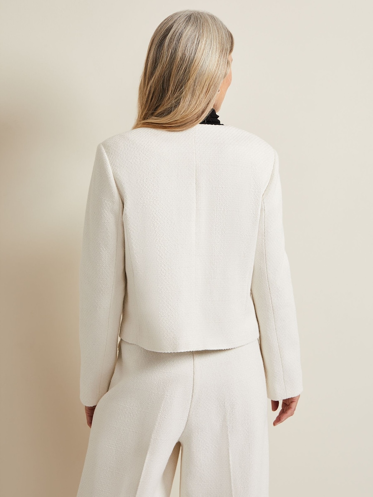Phase Eight Cream Petite Ripley Bouclé Jacket - Image 2 of 6