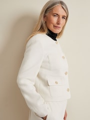 Phase Eight Cream Petite Ripley Bouclé Jacket - Image 4 of 6