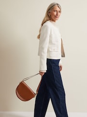Phase Eight Cream Petite Ripley Bouclé Jacket - Image 5 of 6