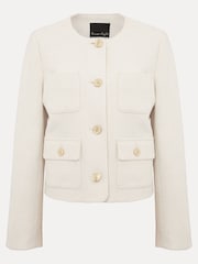 Phase Eight Cream Petite Ripley Bouclé Jacket - Image 6 of 6