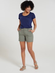 Mountain Warehouse Green Bayside 100% Cotton Womens Shorts - Image 1 of 5