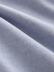 Light Blue Brushed 100% Cotton Oxford Long Sleeve Shirt - Image 7 of 7