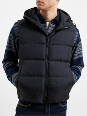 French Connection Black Hooded Gilet - Image 4 of 4