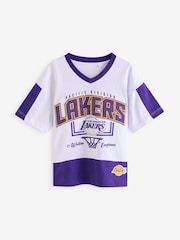 White/Purple LA Lakers NBA Licensed 100% Cotton T-Shirt (3-16yrs) - Image 1 of 3
