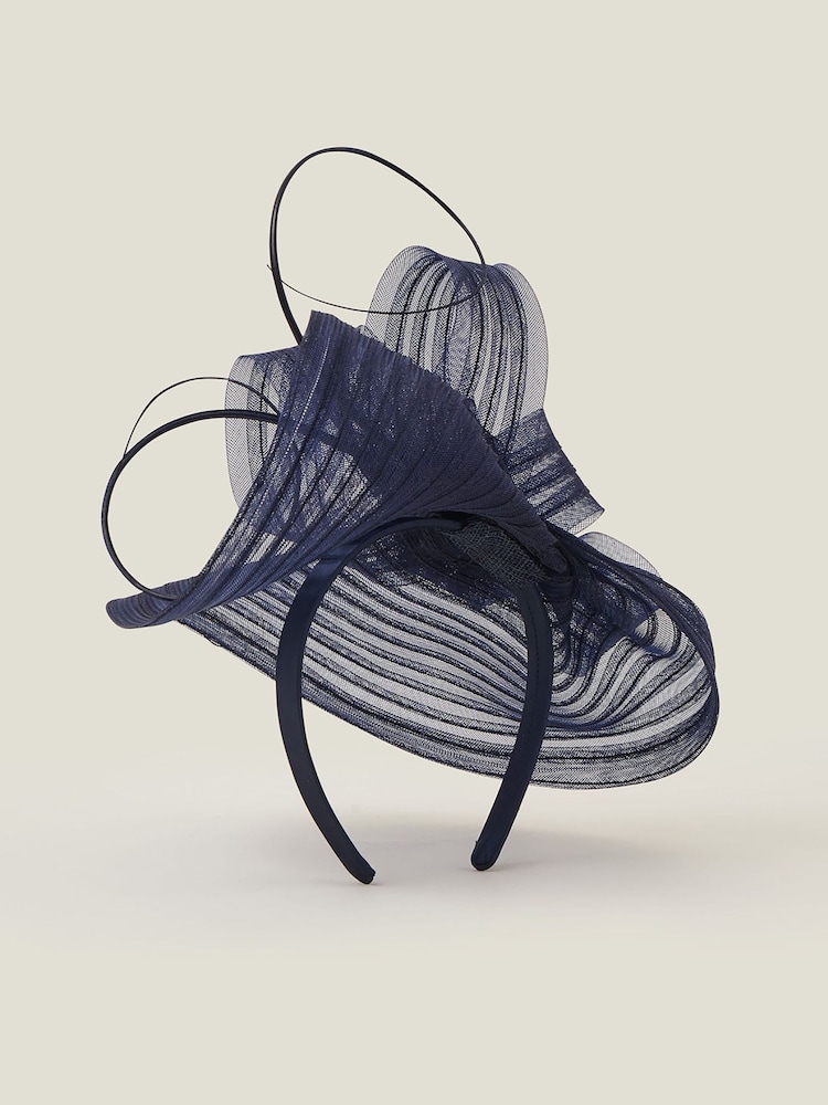 Accessorize Blue Emily Crin Fascinator Hat - Image 2 of 4 Accessorize Blue Emily Crin Fascinator Hat - Image 2 of 4