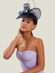 Accessorize Blue Emily Crin Fascinator Hat - Image 4 of 4