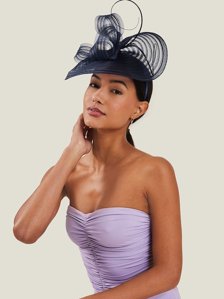 Accessorize Blue Emily Crin Fascinator Hat - Image 4 of 4