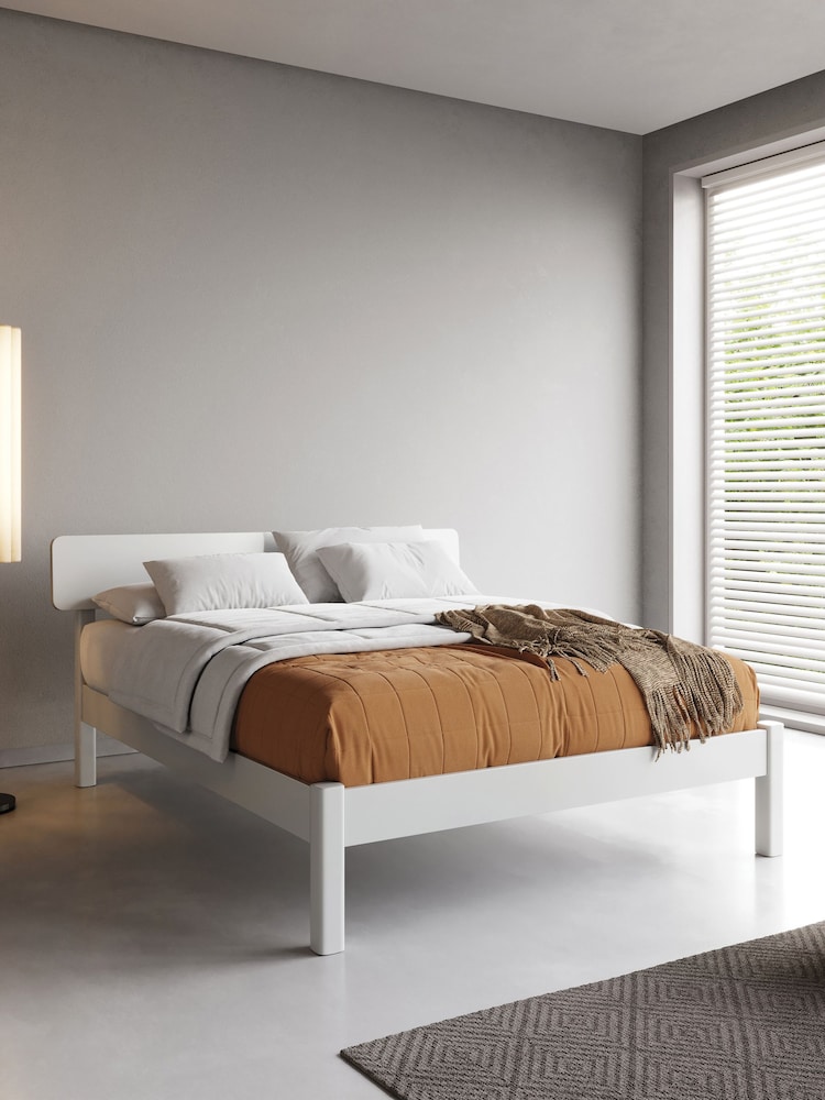 Get Laid Beds White The Deco Solid Wood Bed - Image 1 of 2