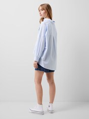 French Connection White Rhodes Poplin 100% Cotton Shirt - Image 3 of 4