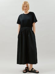 Albaray 100% Cotton Woven Mix T-Shirt Black Dress - Image 1 of 6