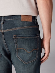 Blue Dark Slim Fit Comfort Stretch Jeans - Image 6 of 13