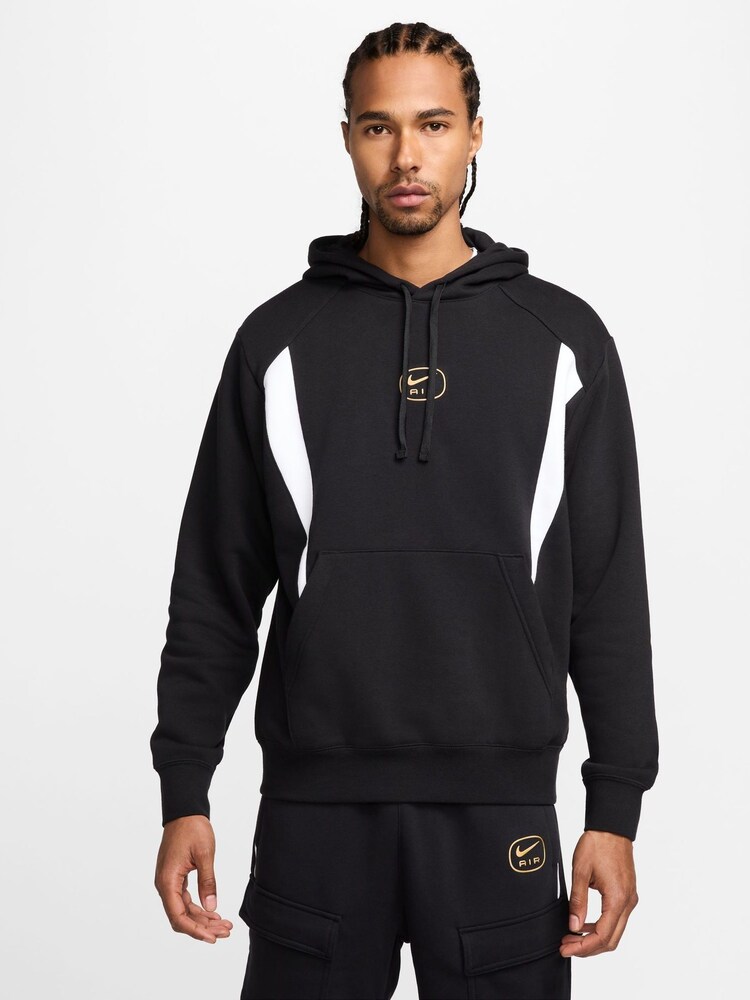 Nike Black Air Fleece Pullover Hoodie - Image 1 of 6