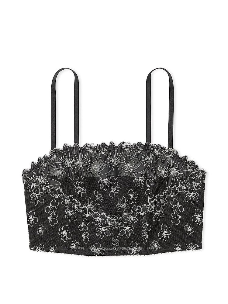 Victoria's Secret Black Ziggy Glam Embroidered Corset Bra Top - Image 3 of 3