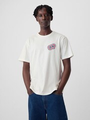 Gap Cream 1969 Logo Short Sleeve Crew Neck T-Shirt - Image 2 of 5