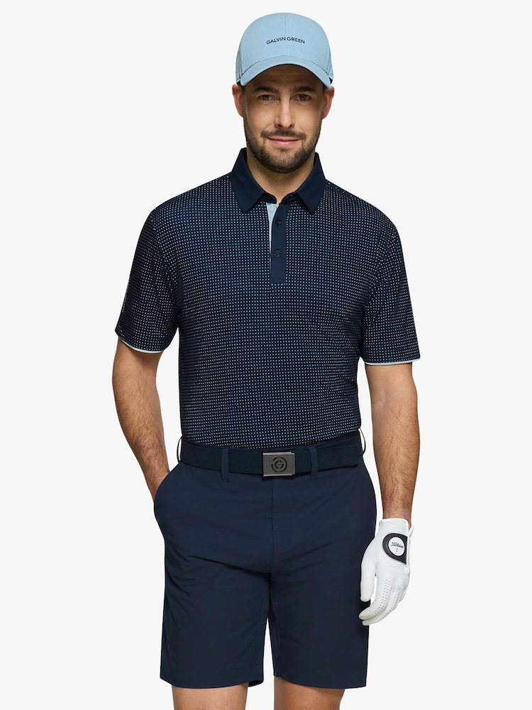 Galvin Green Blue Medley Golf Polo Shirt - Image 1 of 5 Galvin Green Blue Medley Golf Polo Shirt - Image 1 of 5