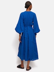 Jigsaw Textured Cotton Belted Dress - Image 6 of 7