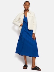 Jigsaw Textured Cotton Belted Dress - Image 7 of 7