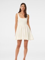 Forever New White Pure Linen Trinity Corset Mini Dress - Image 5 of 5