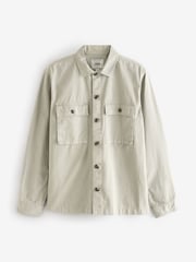 Stone Natural 100% Cotton Twin Pocket Shacket - Image 5 of 7